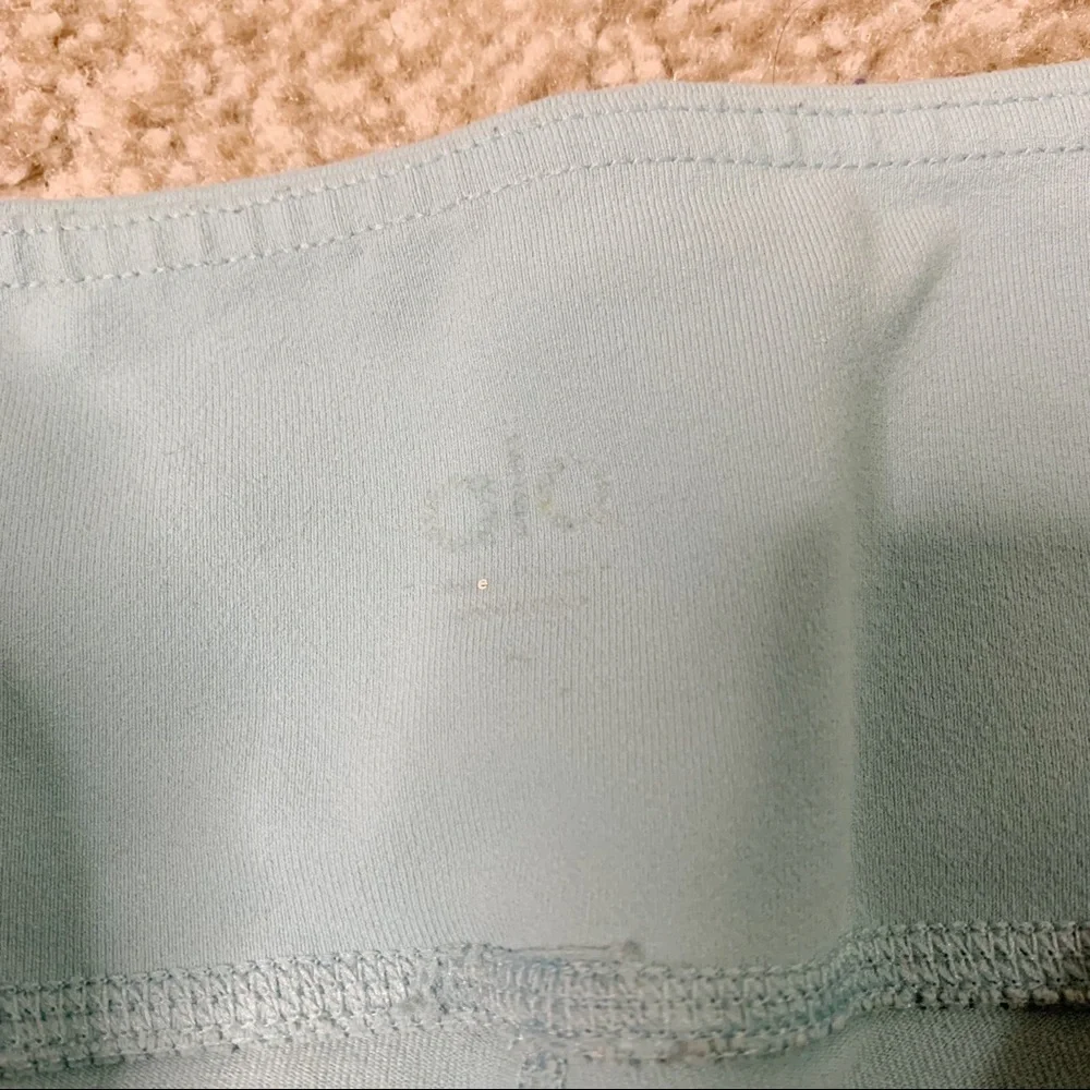 ALO Yoga Goddess Ribbed Leggings Turquoise and Gray Size M Women